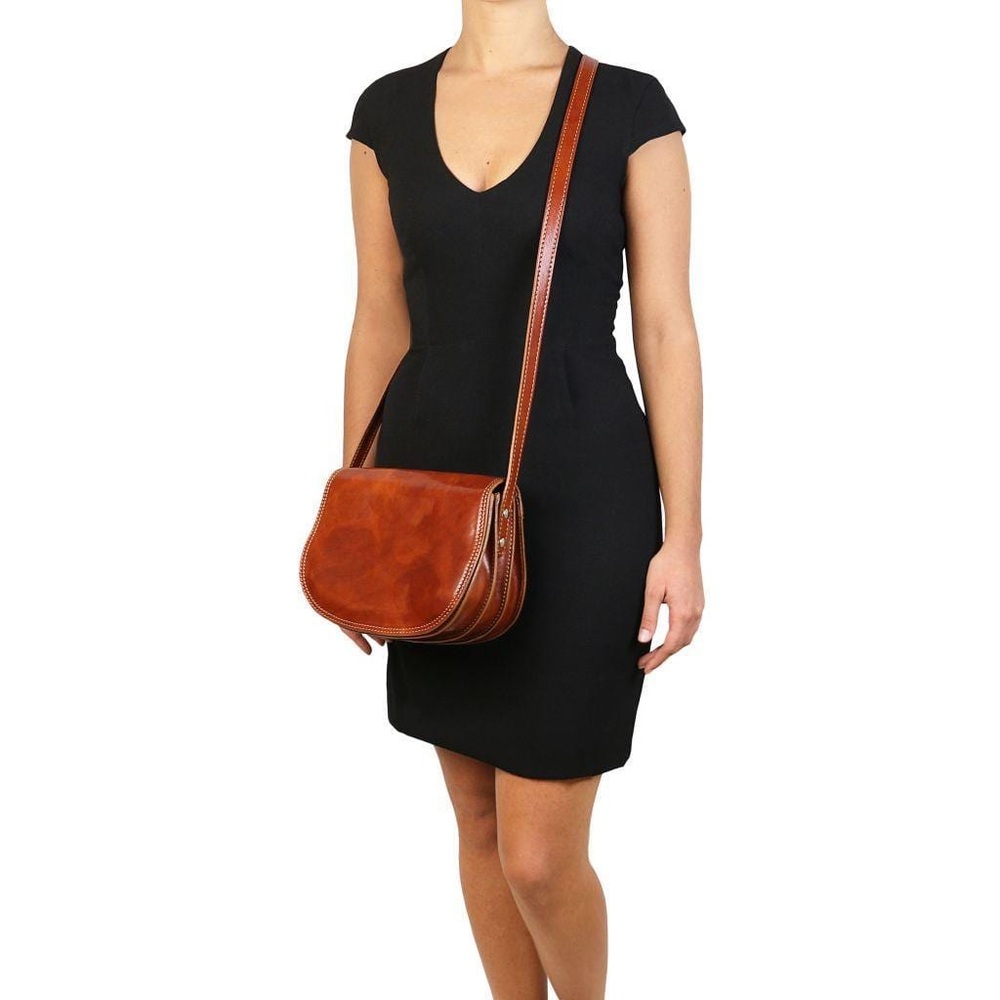 GENUINE LEATHER MADE IN ITALY CROSSBODY BAG - Picture 15 of 15